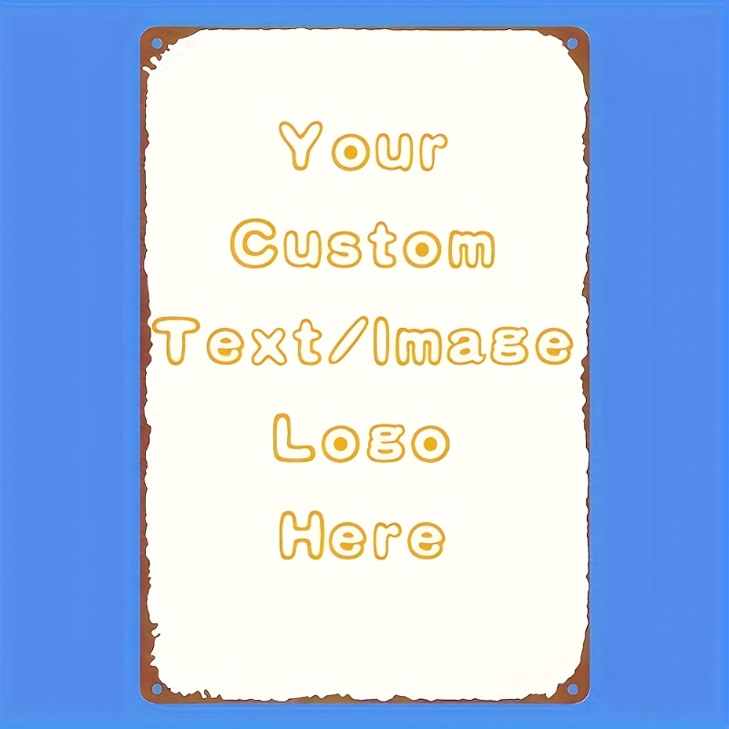 Vintage Fashion Wall Art - Placa de Metal Retangular Personalizada para