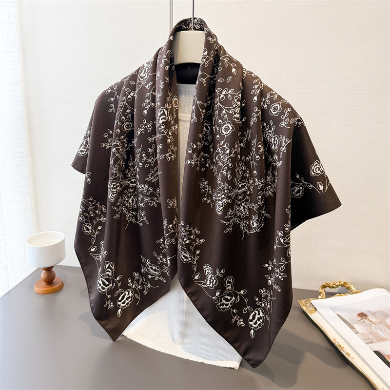 Vintage Fashion Hijab - Lenço quadrado vintage de luxo, 90x90cm,
