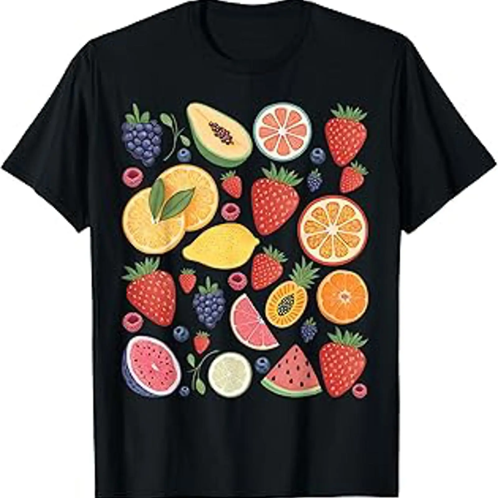 Vintage Fashion Collage - Camiseta vintage com estampa de frutas,