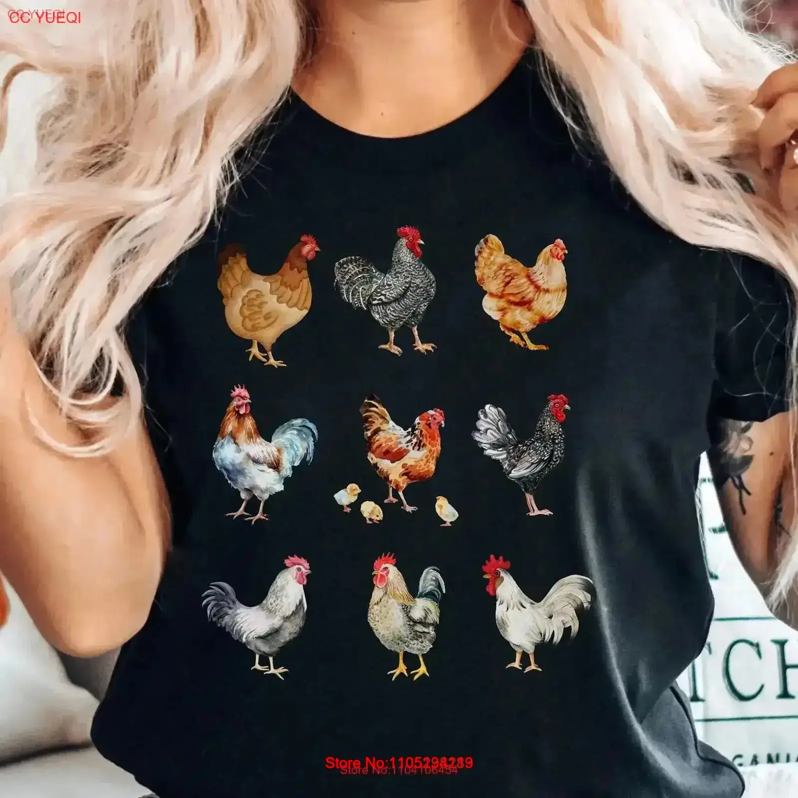 Vintage Fashion Collage - Galinha colagem t camisa amante da