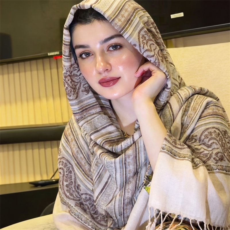 Vintage Fashion Hijab - Lenço de Moda com Estampa Paisley