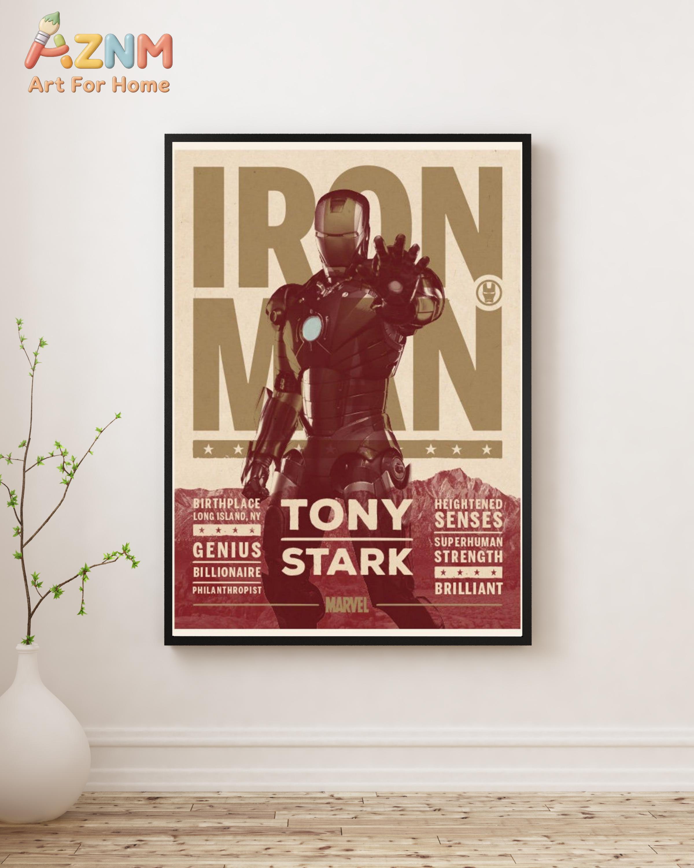 Vintage Fashion Wall Art - Pôster Vintage do Homem de Ferro