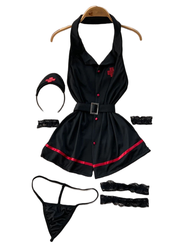 Vintage Fashion - Vestido de Lingerie Sensual Erótica com
