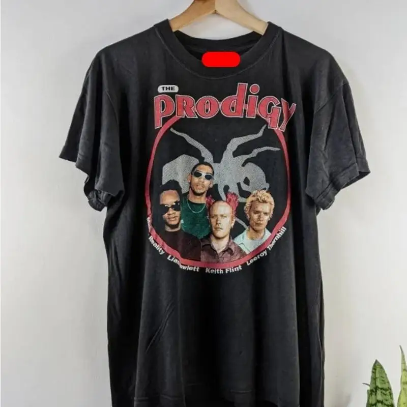 Vintage Flannel Shirt - Camiseta preta vintage The Prodigy Merch