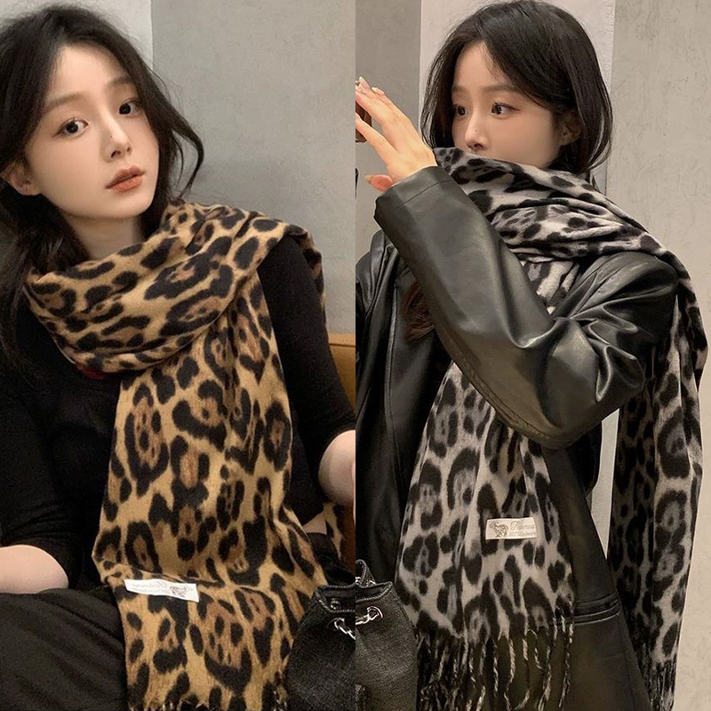 Vintage Fashion Knitwear - 2025 novo retro seda leopardo padrão