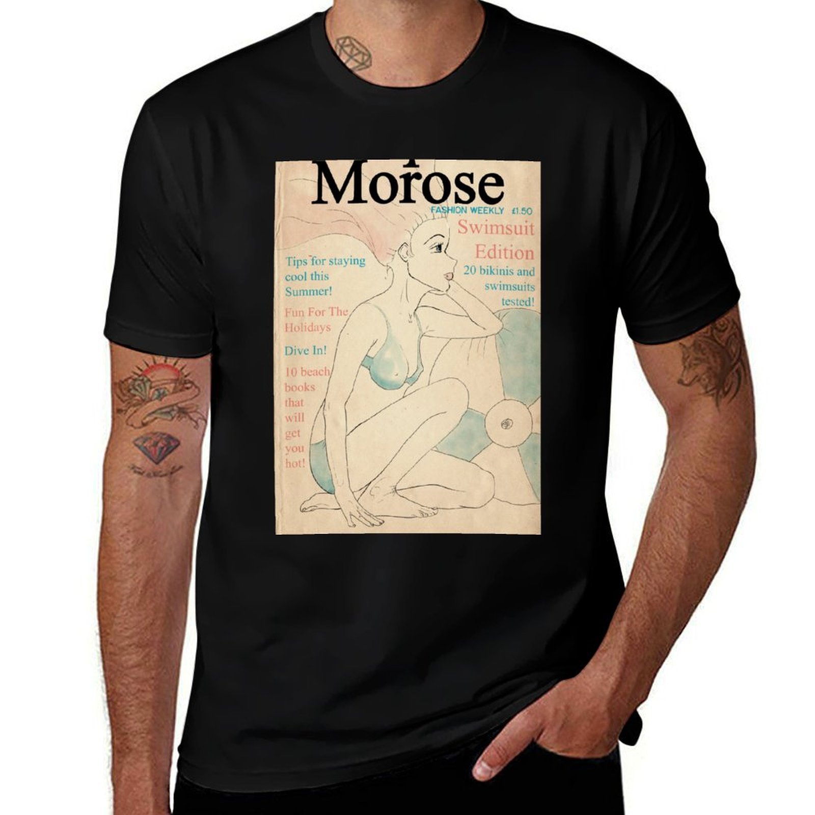 Vintage Fashion Magazine Covers - Camiseta com capa de revista de