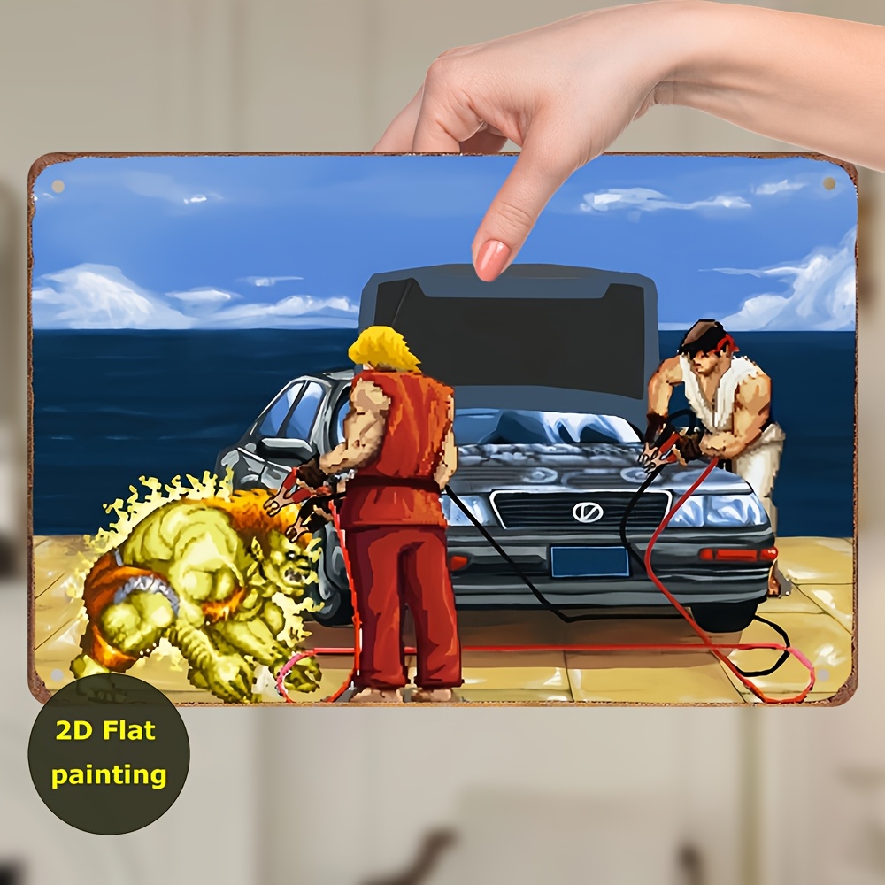 Vintage Fashion Wall Art - Placa de ferro vintage decorativa de