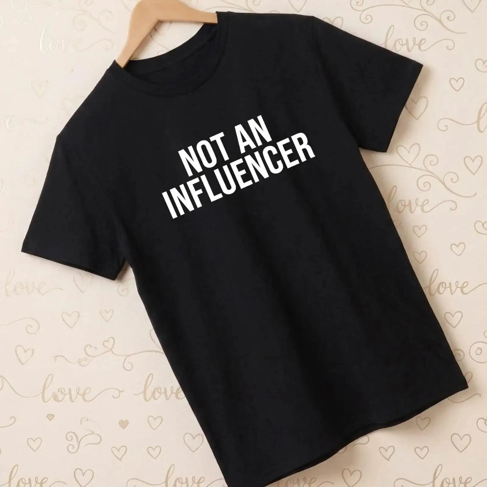 Vintage Fashion Influencers - Camiseta 'Não Sou Influenciador' com Slogan