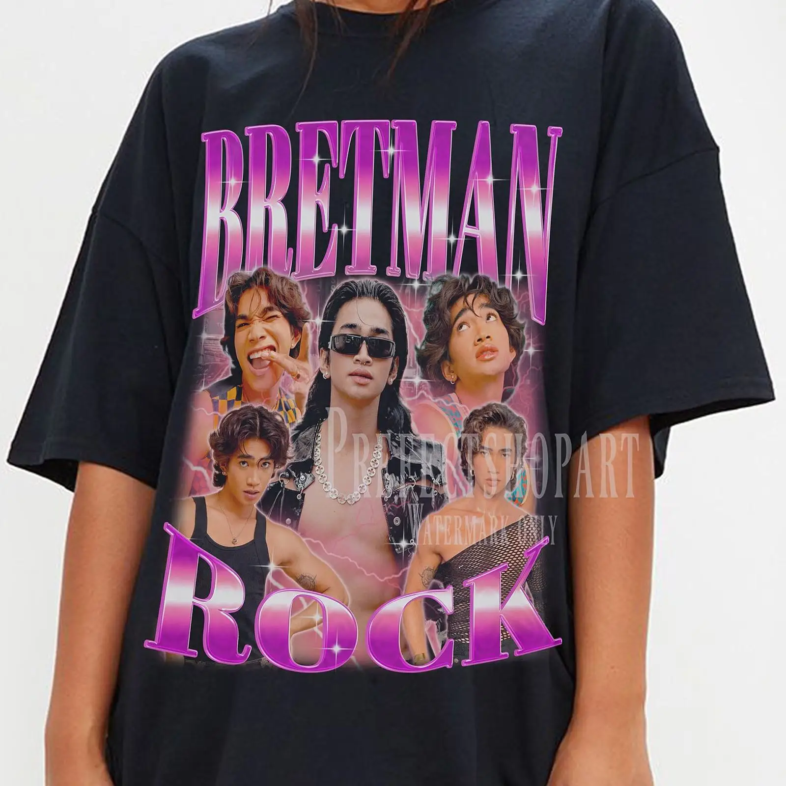 Vintage Fashion Influencers - Camiseta Retrô Bretman Rock Vintage para