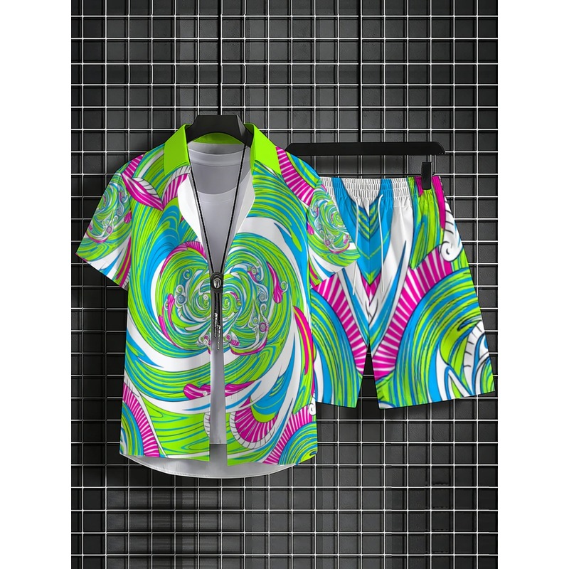 Conjunto de Camisa Masculina d - Printed Floral Shirt avaliação e preço