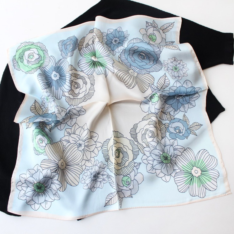 Novo Lenço de Seda Mulberry 10 - Vintage Fashion Hijab avaliação e preço