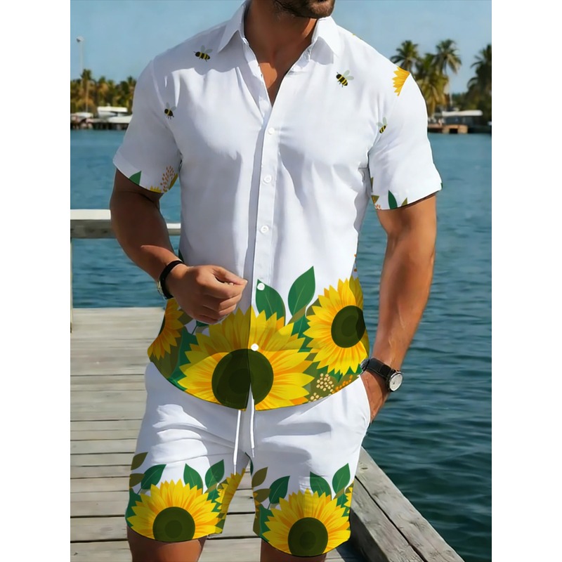 Conjunto Masculino de Camisa e - Printed Floral Shirt avaliação e preço