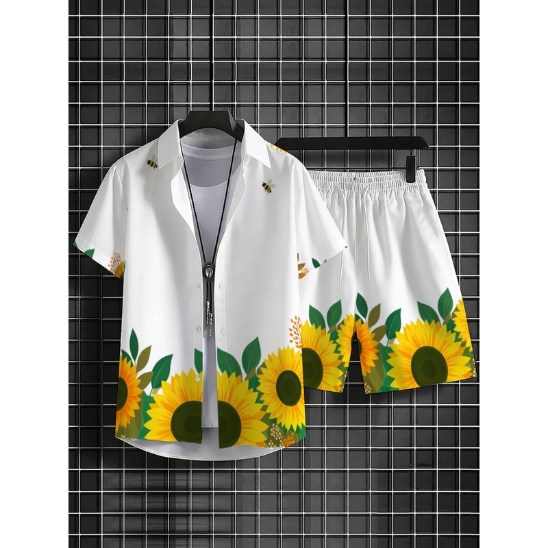 Conjunto Masculino de Camisa e - Printed Floral Shirt avaliação e preço