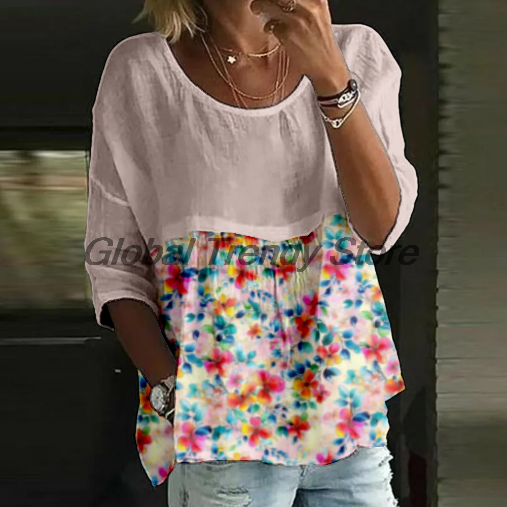 Blusa feminina casual com esta - Printed Floral Shirt avaliação e preço