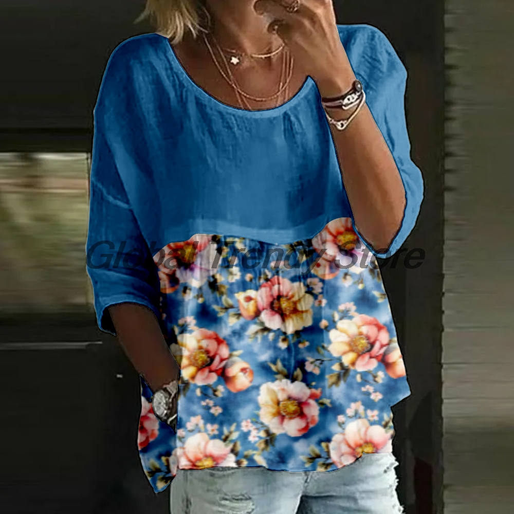 Blusa feminina casual com esta - Printed Floral Shirt avaliação e preço
