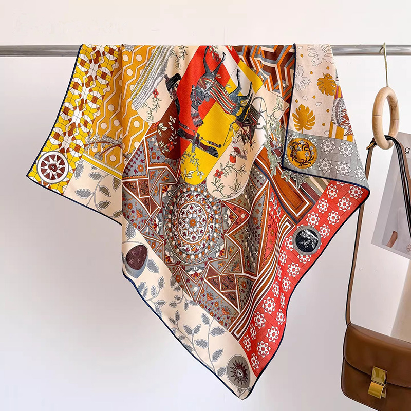 Lenço Quadrado 90x90cm 30% SED - Vintage Fashion Collage avaliação e preço