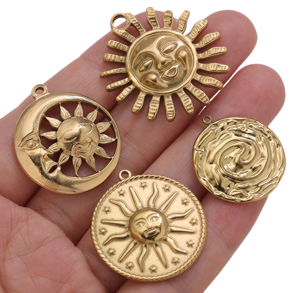 5 Peças de Pingentes Dourados  - Vintage Fashion Earrings avaliação e preço