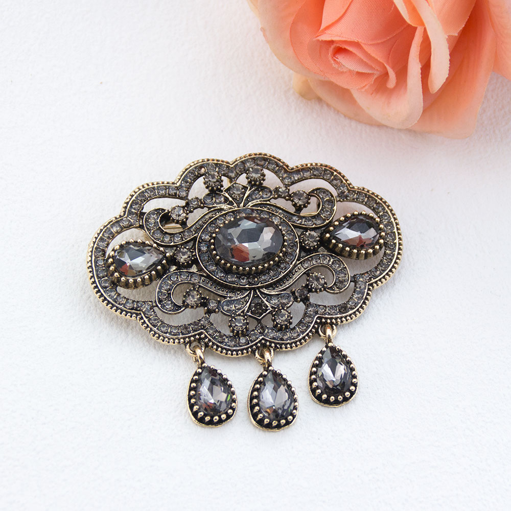 Broche Turco Vintage de Crista - Vintage Fashion Hijab avaliação e preço