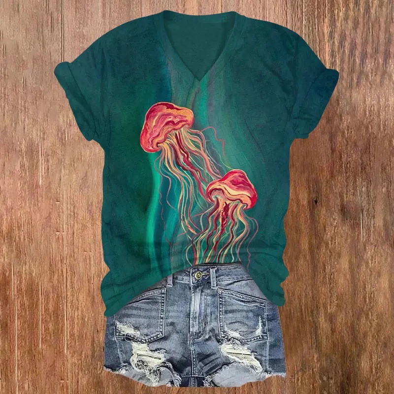 Camiseta Vintage Engraçada com - Printed Floral Shirt avaliação e preço