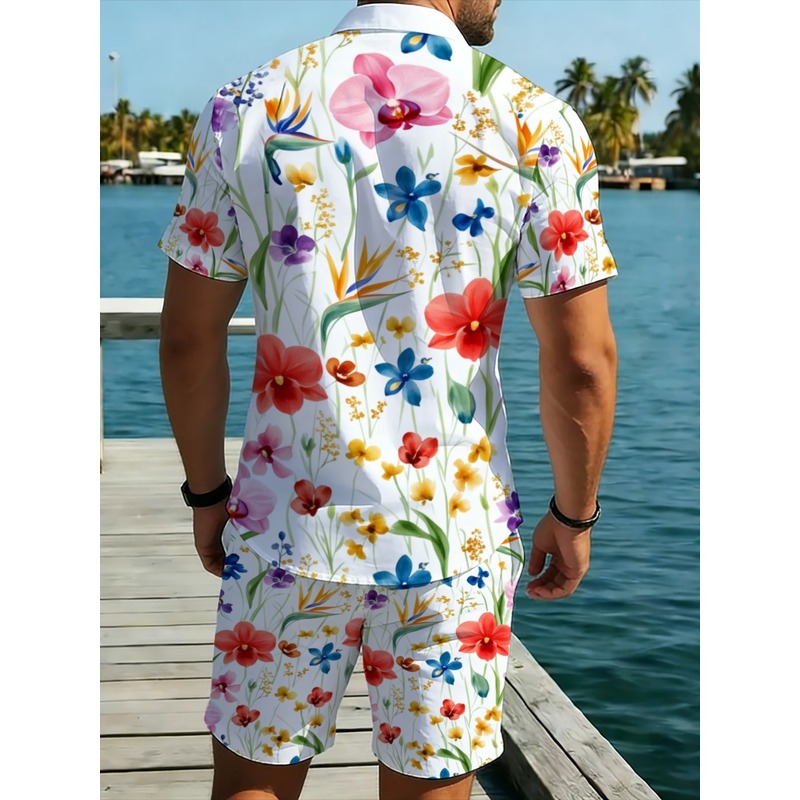 Conjunto Masculino de Camisa d - Printed Floral Shirt avaliação e preço