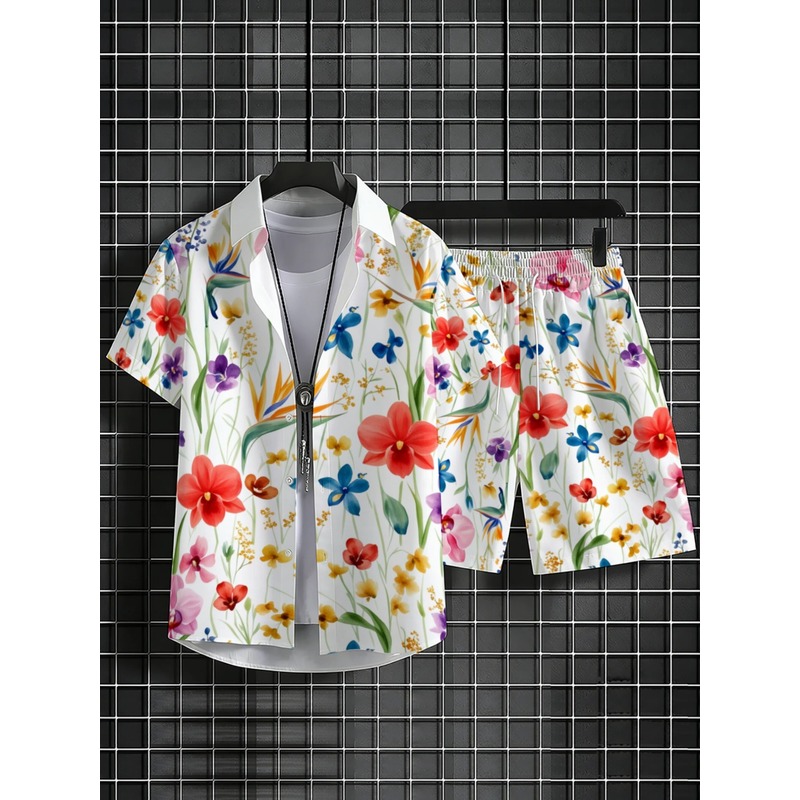 Conjunto Masculino de Camisa d - Printed Floral Shirt avaliação e preço