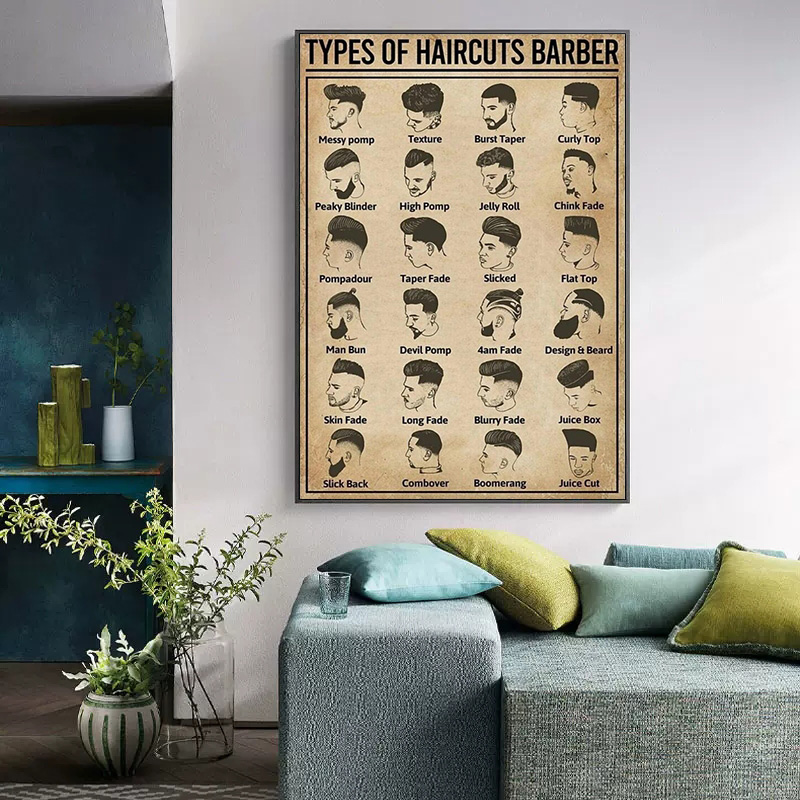 Pôster de barbeiro sem moldura - Vintage Fashion Wall Art avaliação e preço