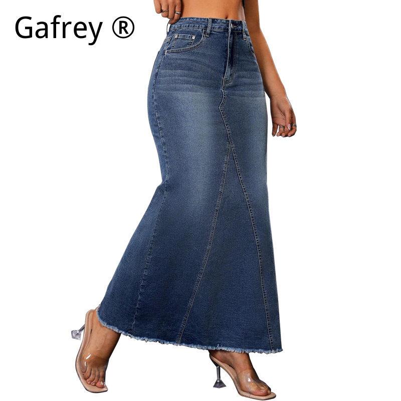 Saia Midi Jeans Feminina de Ci - Vintage Fashion Streetwear avaliação e preço