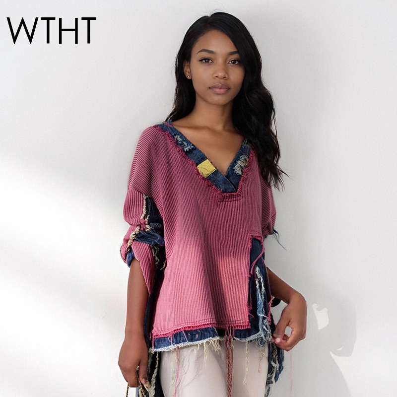 Whth moda feminina emendado de - Vintage Fashion Influencers avaliação e preço