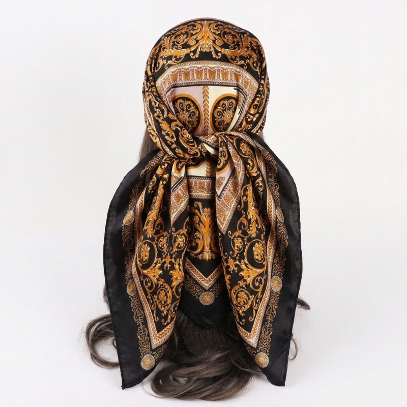 Lenço Quadrado de Cetim Vintag - Vintage Fashion Hijab avaliação e preço