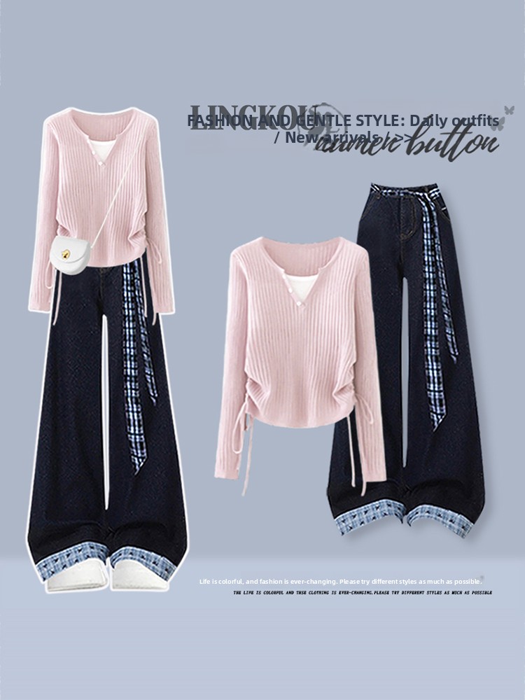Conjunto de duas peças para mu - Vintage Fashion Knitwear avaliação e preço