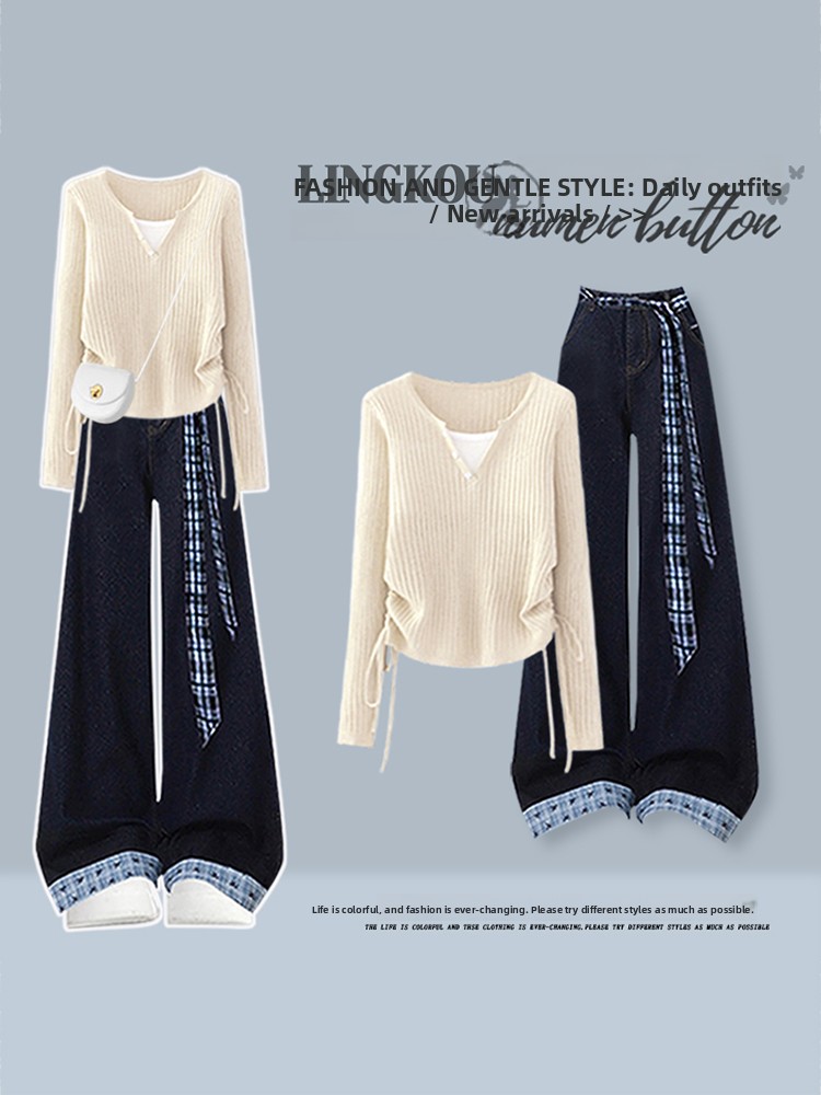 Conjunto de duas peças para mu - Vintage Fashion Knitwear avaliação e preço