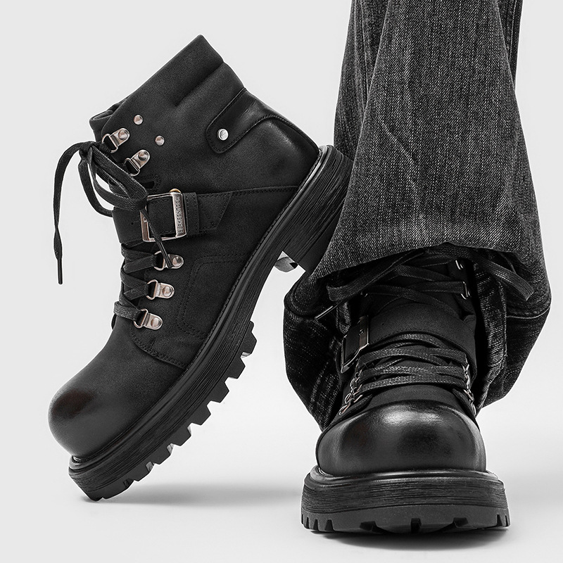 Marca masculina botas de couro - Vintage Fashion Brands avaliação e preço