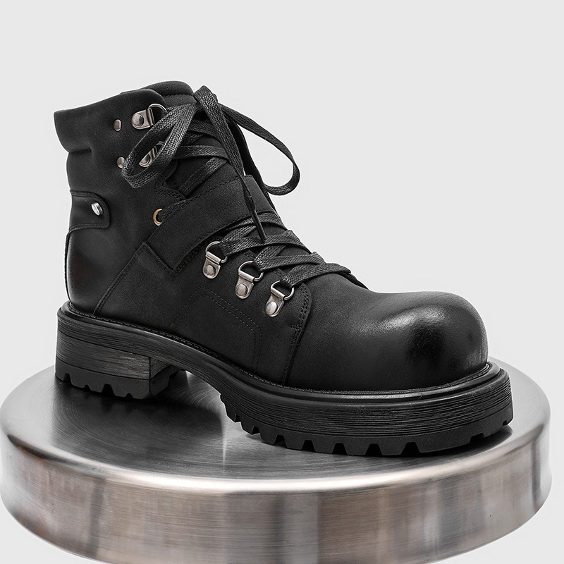 Marca masculina botas de couro - Vintage Fashion Brands avaliação e preço