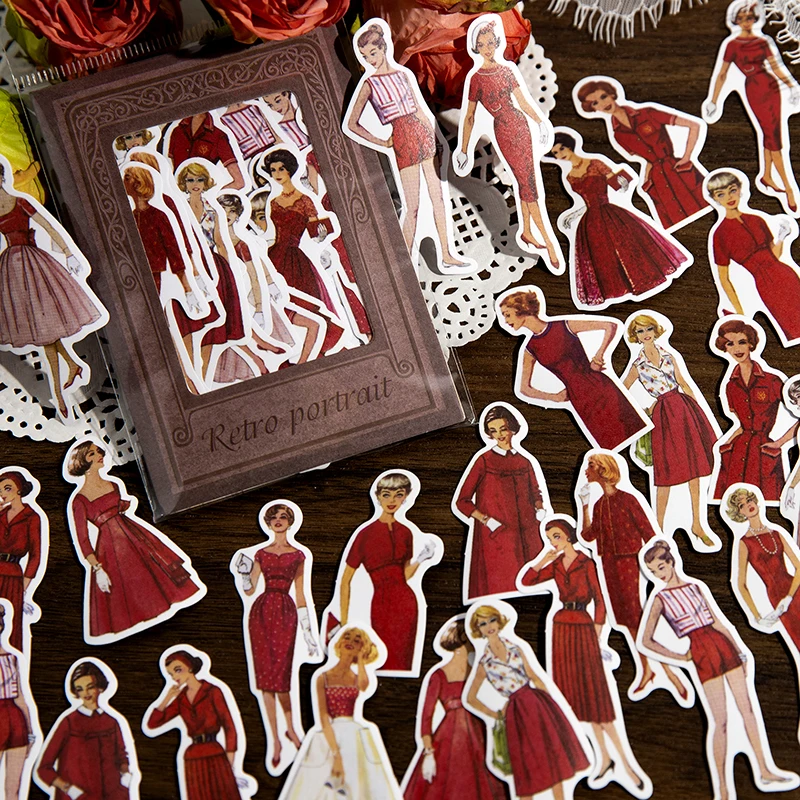 30 Adesivos Vintage de Senhora - Vintage Fashion Collage avaliação e preço