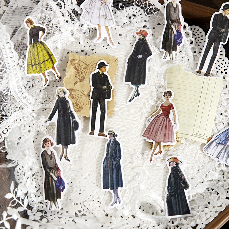 30 Adesivos Vintage de Senhora - Vintage Fashion Collage avaliação e preço