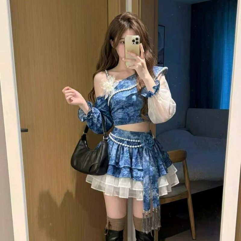 Conjunto de Saia Lolita Vintag - Vintage Fashion Japan avaliação e preço