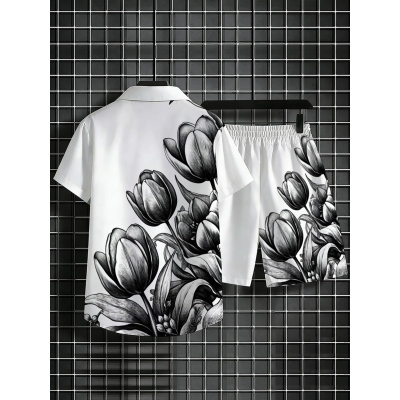 Conjunto Masculino de Camisa e - Printed Floral Shirt avaliação e preço