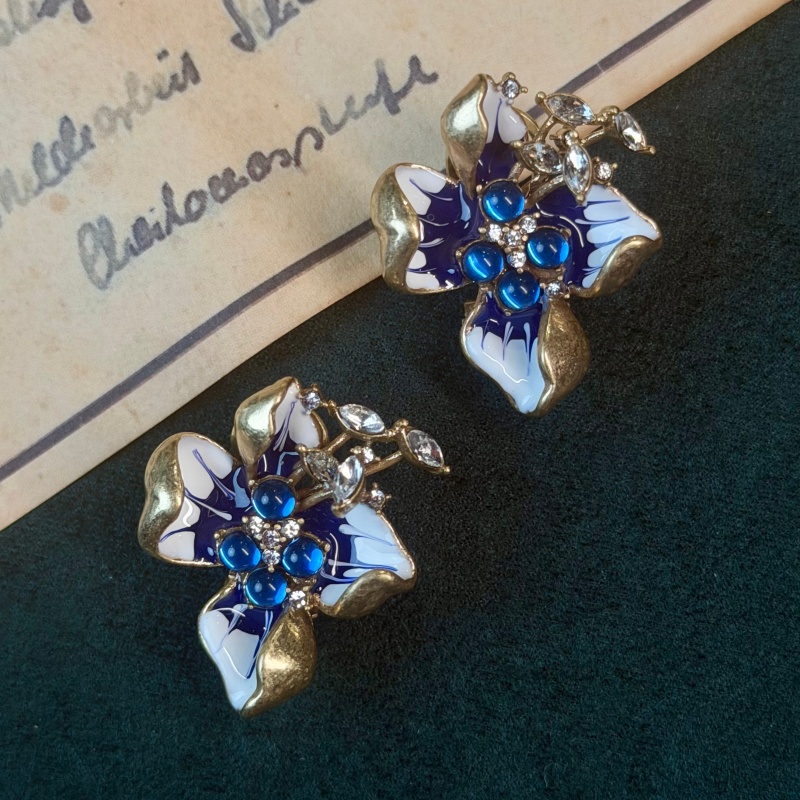 Brincos de Lótus Vintage 3D co - Vintage Fashion Trends 2026 avaliação e preço