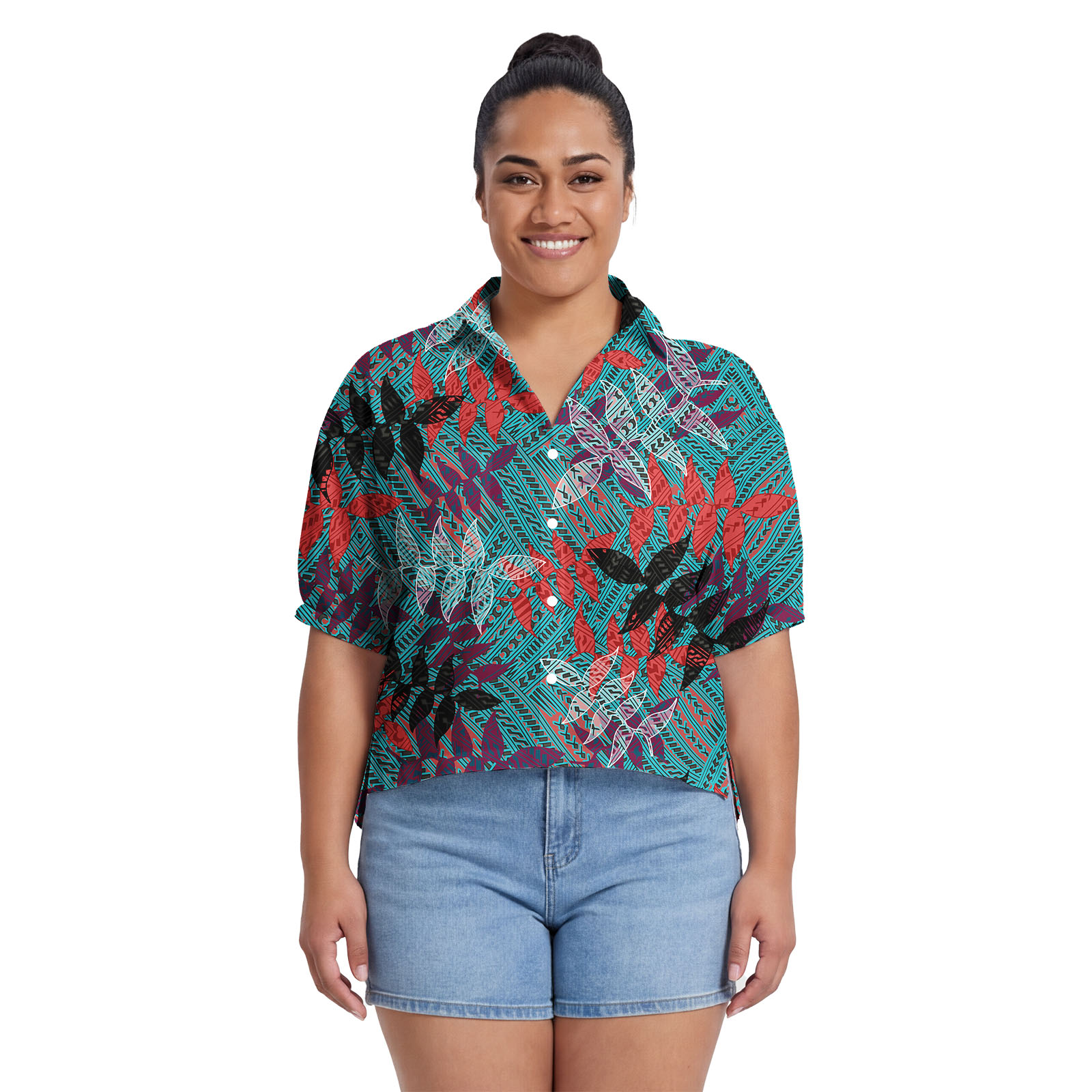 Blusas Femininas Personalizada - Printed Floral Shirt avaliação e preço