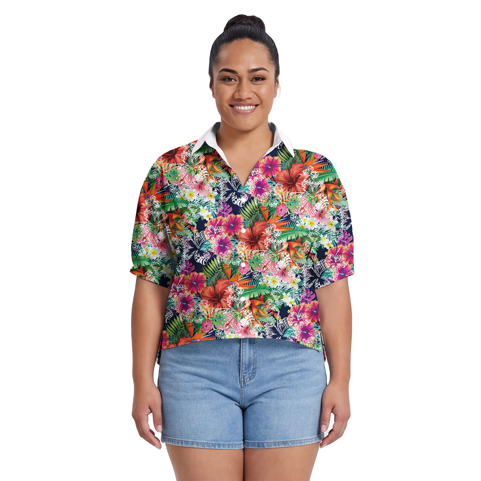 Blusas Femininas Personalizada - Printed Floral Shirt avaliação e preço