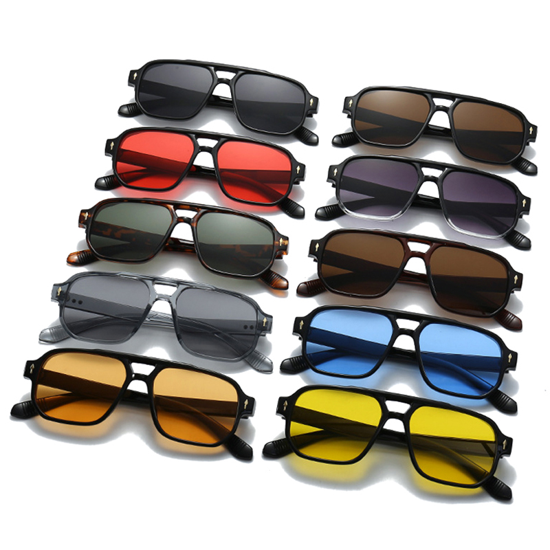 Óculos de Sol Quadrados Vintag - Vintage Fashion Streetwear avaliação e preço
