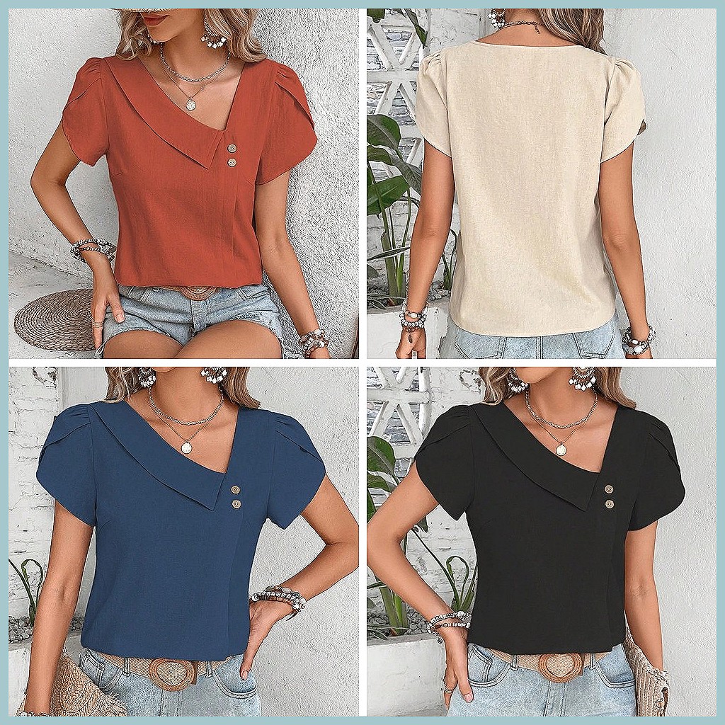Blusa Vintage de Cor Sólida pa - Vintage Fashion avaliação e preço