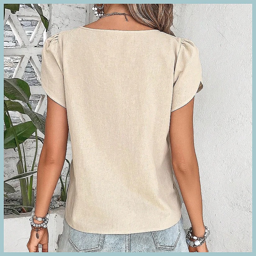 Blusa Vintage de Cor Sólida pa - Vintage Fashion avaliação e preço