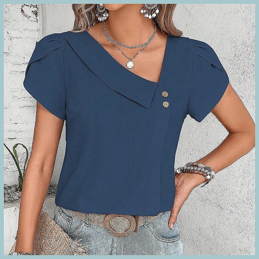 Blusa Vintage de Cor Sólida pa - Vintage Fashion avaliação e preço