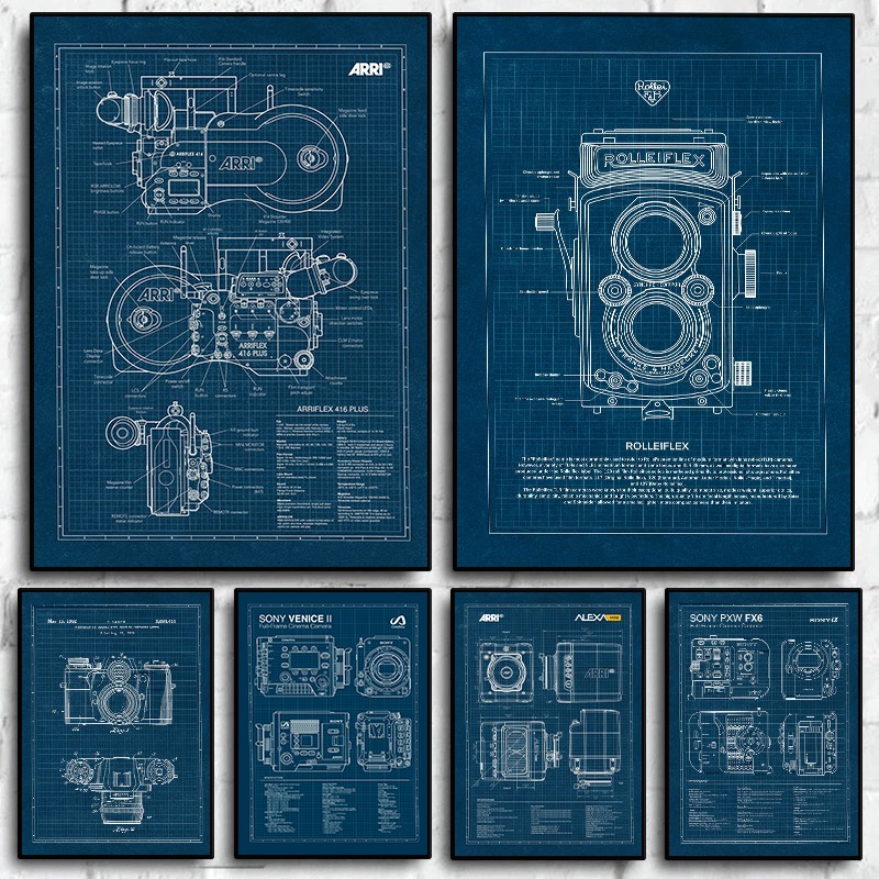 Vintage leica câmera planar ca - Vintage Fashion Wall Art avaliação e preço